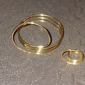 Elegant Gold Bangle Set